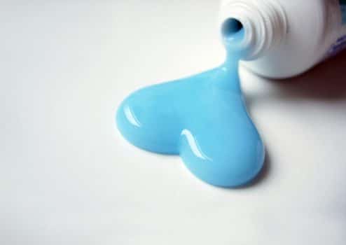 A bluer heart made out of blue toothpaste