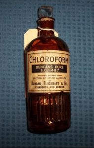 An old bottle of chloroform