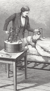 Drawing of how anesthesia was administered