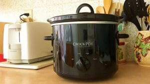 Crockpot on a kitchen counter
