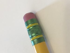 pencil eraser to fix poking orthodontic wires